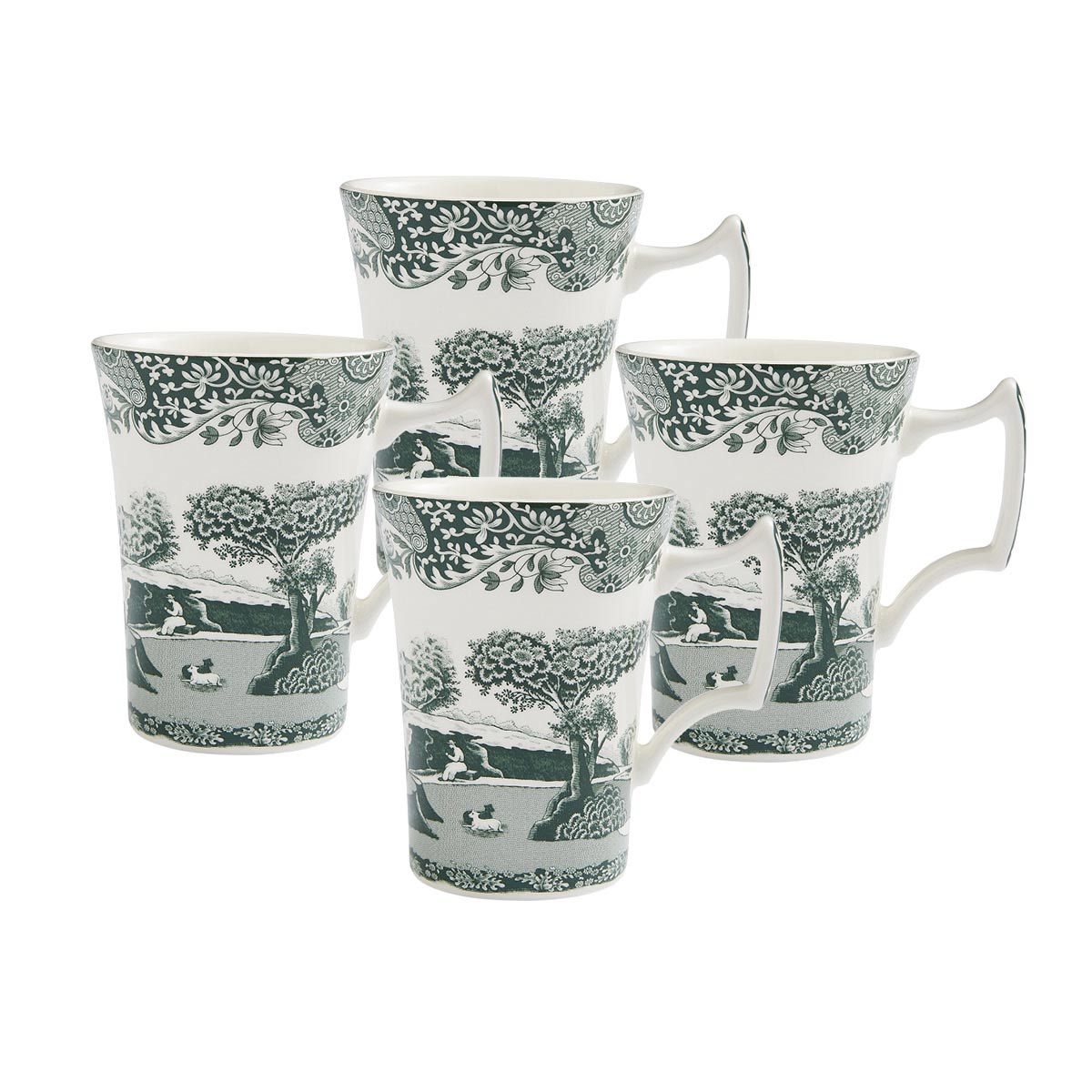 Heritage Green Italian Set of 4 Mugs image number null